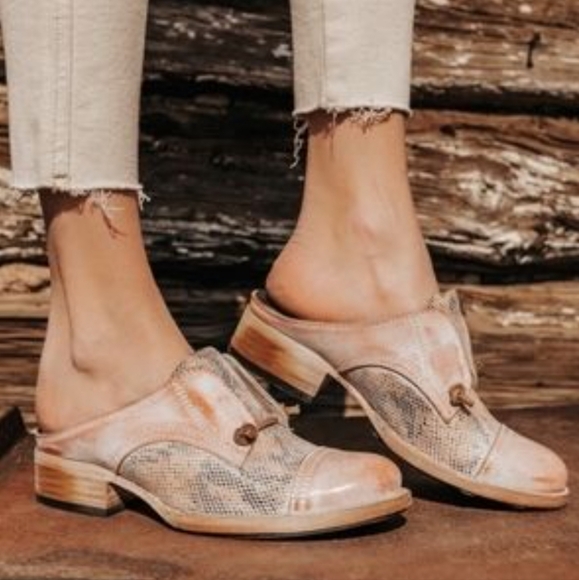 Freebird by Steven Shoes - Freebird by Steven Malena Weathered Leather Mule Style Oxford Shoes